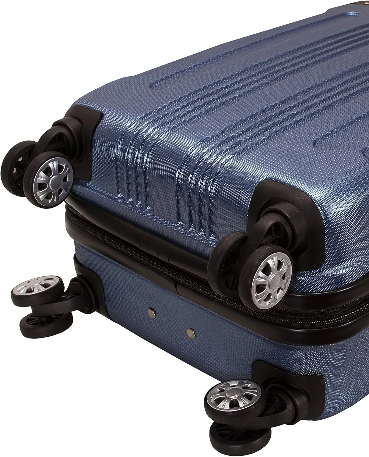 Rockland London Hardside Expandable Luggage with Spinner Wheels, Blue, Carry-On 20-Inch