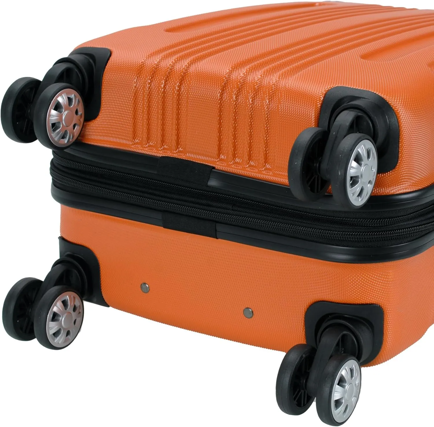 Rockland London Hardside Expandable Luggage with Spinner Wheels, Orange, Carry-On 20-Inch