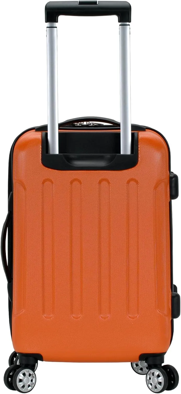 Rockland London Hardside Expandable Luggage with Spinner Wheels, Orange, Carry-On 20-Inch