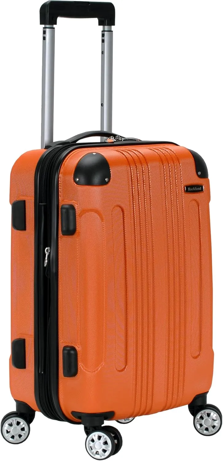 Rockland London Hardside Expandable Luggage with Spinner Wheels, Orange, Carry-On 20-Inch