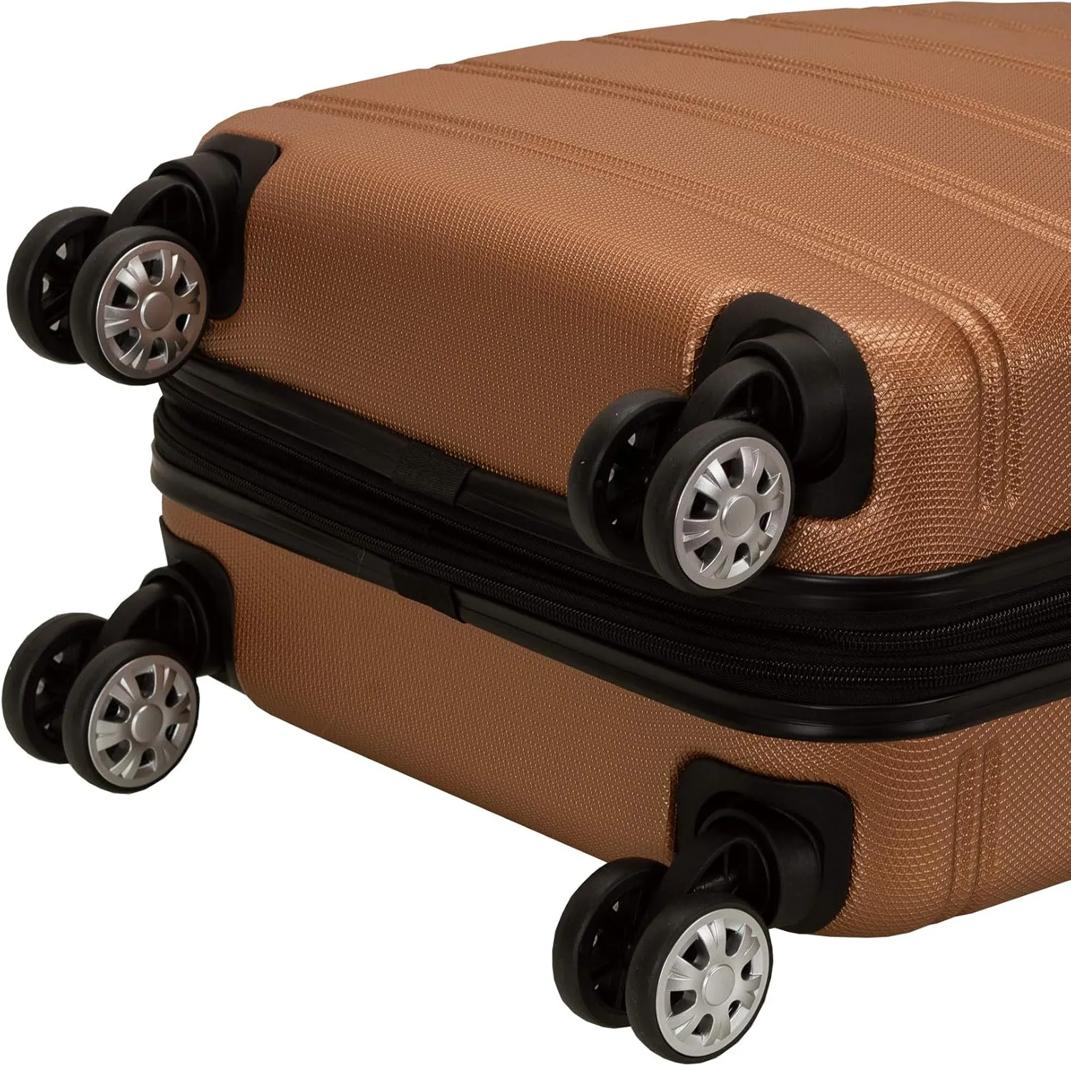 Rockland Melbourne Hardside Expandable Spinner Wheel Luggage, Brown, Carry-On 20-Inch