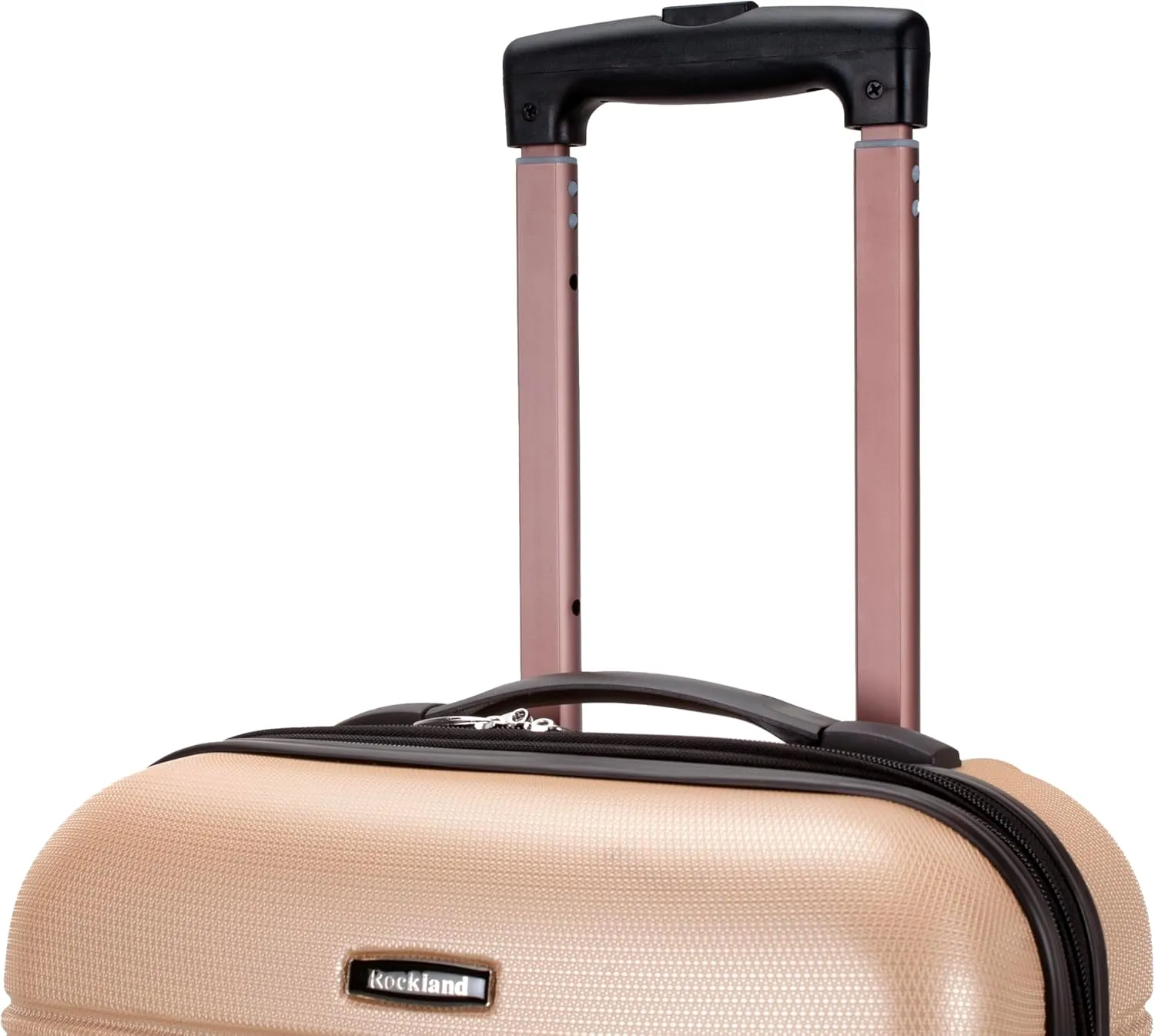 Rockland Melbourne Hardside Expandable Spinner Wheel Luggage, Champagne, Carry-On 20-Inch