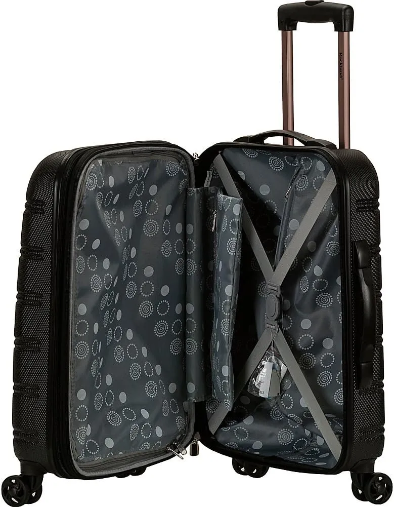 Rockland Melbourne Lightweight Expandable Hardside Spinner Wheel Luggage in Pink