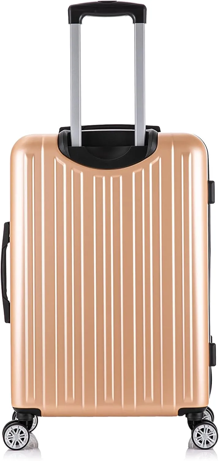 Rockland Paris Hardside Luggage with Spinner Wheels, Champagne, 3-Piece Set (20/24/28)