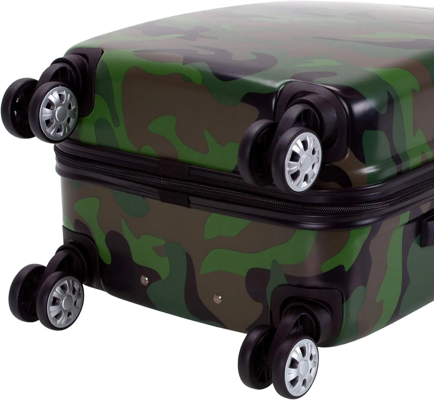 Rockland Safari Hardside Spinner Wheel Luggage, CAMO, 3-Piece Set (20/24/28)