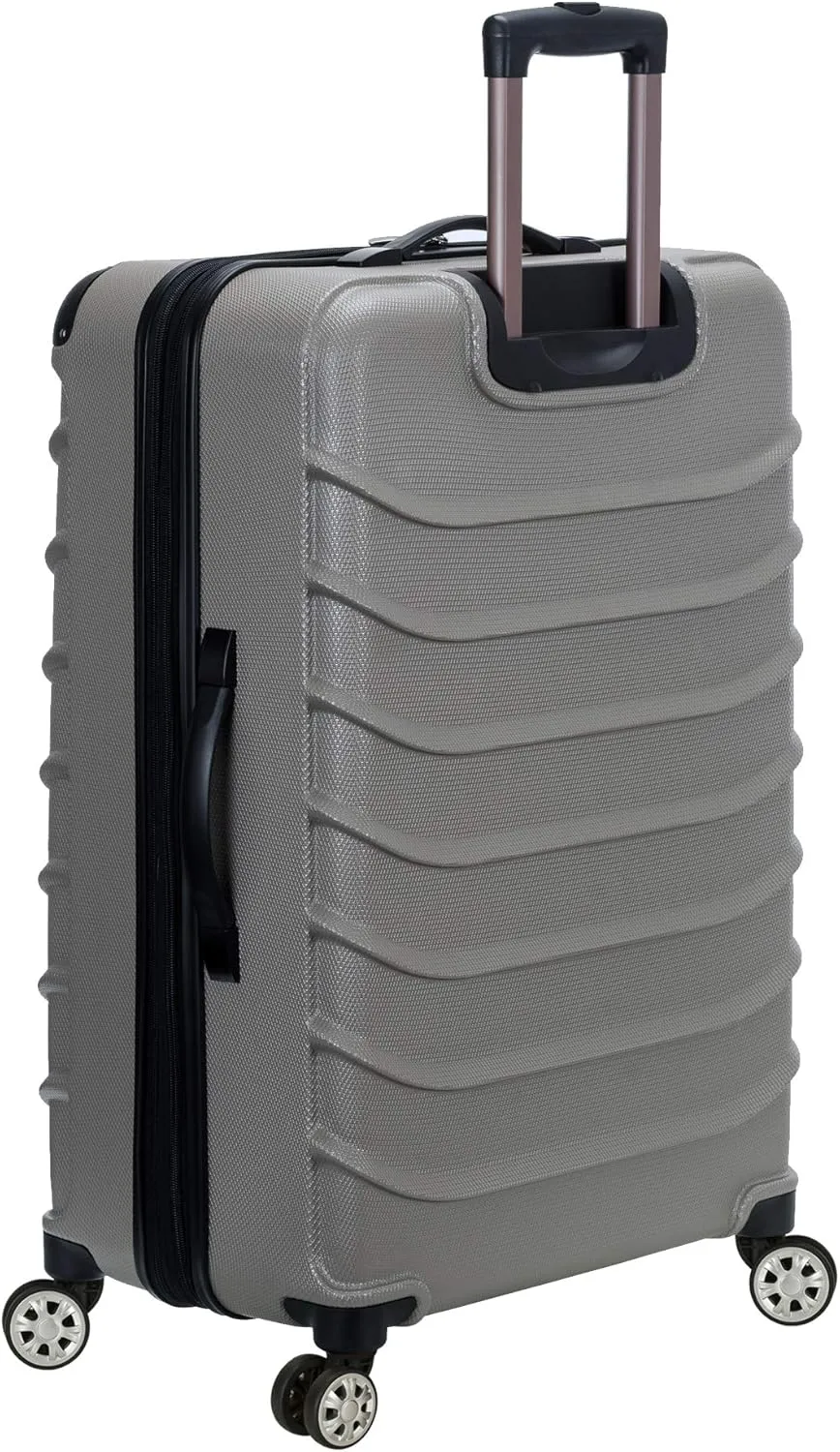Rockland Speciale Hardside Expandable Spinner Luggage, Silver, 2-Piece Set (20/28)