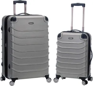Rockland Speciale Hardside Expandable Spinner Luggage, Silver, 2-Piece Set (20/28)