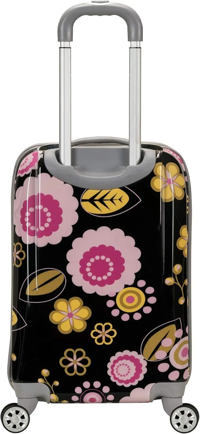 Rockland Vision Hardside Spinner Wheel Luggage, Pucci, 3-Piece Set (20/24/28)