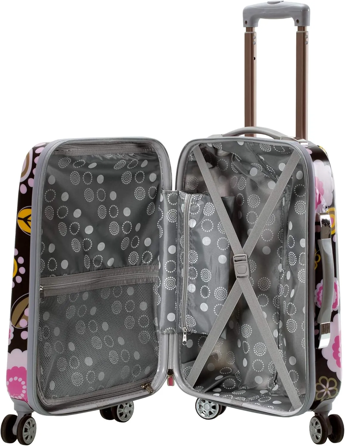 Rockland Vision Hardside Spinner Wheel Luggage, Pucci, Carry-On 20-Inch
