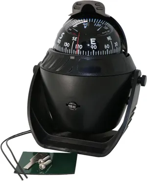 Rotating Navy Compass with Electronic LED Light IP 67 Waterproof Marine Compass for Marine Navigation Positioning Sea Navy Marine Boat Electronic Ship Vehicle Car Navigation Compass