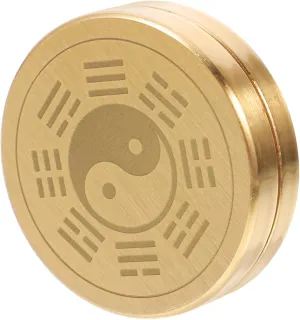 Round Compass Chinese Portable Vintage Lid for Feng Shui Traditional Art