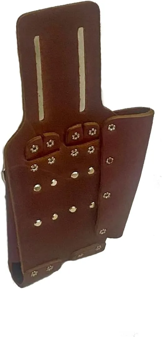 Saddle Leather 3 Pocket Linesmen and Electricians Tool Holder