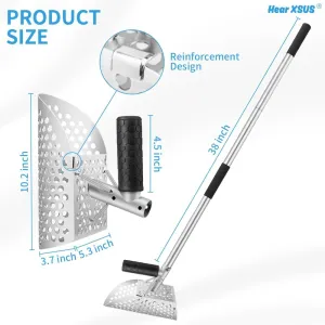 Sand Scoop for Metal Detecting, Sand Sifter Scoop with Long Handle, Metal Detector Scoop Shovel for Beach and Metal Detecting Accessories