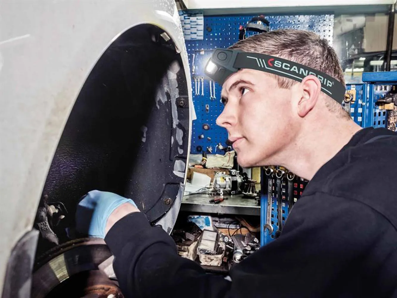 Scangrip I-View Rechargeable Headlamp With Sensor 400 Lumens