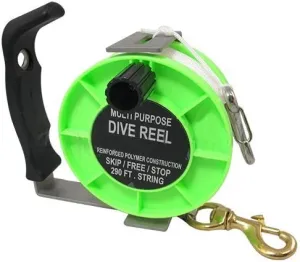 Scuba Choice Scuba Diving Stainless Steel Heavy Duty Multi-Purpose Dive Reel, 290'