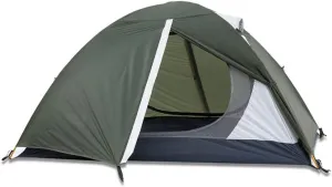SHQ Outdoor Double Camping Tent Double Layer Beach Tent Windproof Waterproof Awning Tent Ultralight Folding Yurt (Dark Green)