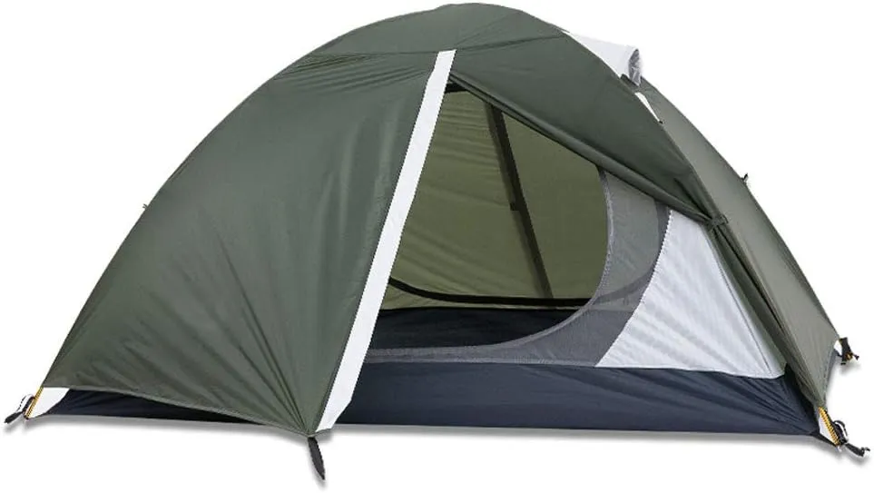 SHQ Outdoor Double Camping Tent Double Layer Beach Tent Windproof Waterproof Awning Tent Ultralight Folding Yurt (Dark Green)