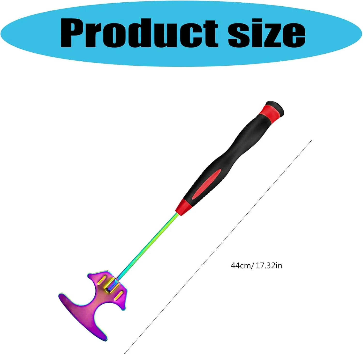 Shrimp Baits Shovel Stainless Fishing Lure Mixing Shovel Fishing Tool Fishing Lure Shovels Rubber Handle Shrimp