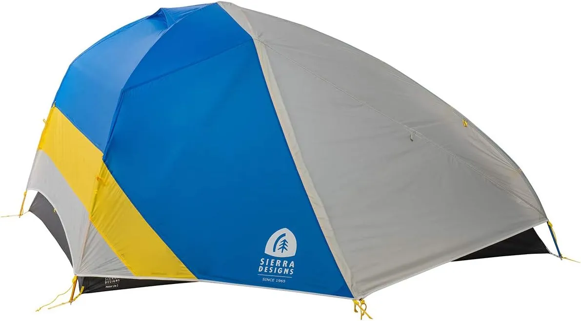 Sierra Designs Meteor Lite Ultralight Shelter, Freestanding Lightweight Backpacking & Camping Tent, 2 Doors, Stargazer Rain Fly, Aluminum Poles (Two or Three Person)