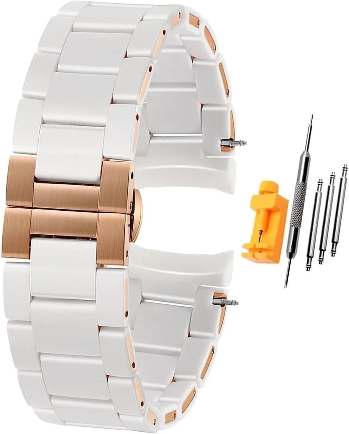 Silicone cover steels Wristband Bracelet For Armani AR5905 AR5906 AR5919 AR5920 20 23mm Watch Strap with rose gold Buckle