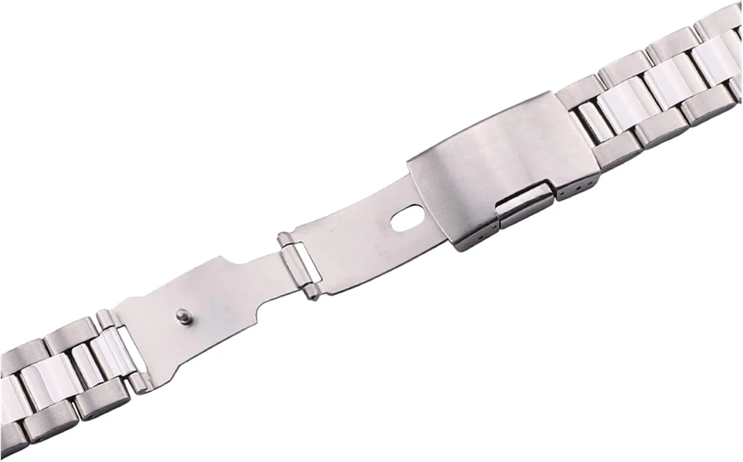 Silver Black Metal Watch Band Bracelet 18mm 20mm 22mm 24mm Men Strap 316L Solid Stainless Steel Straight End Watchbands Lasting