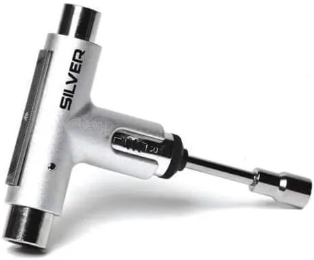 Silver Metallic Multi-Purpose Skate Tool