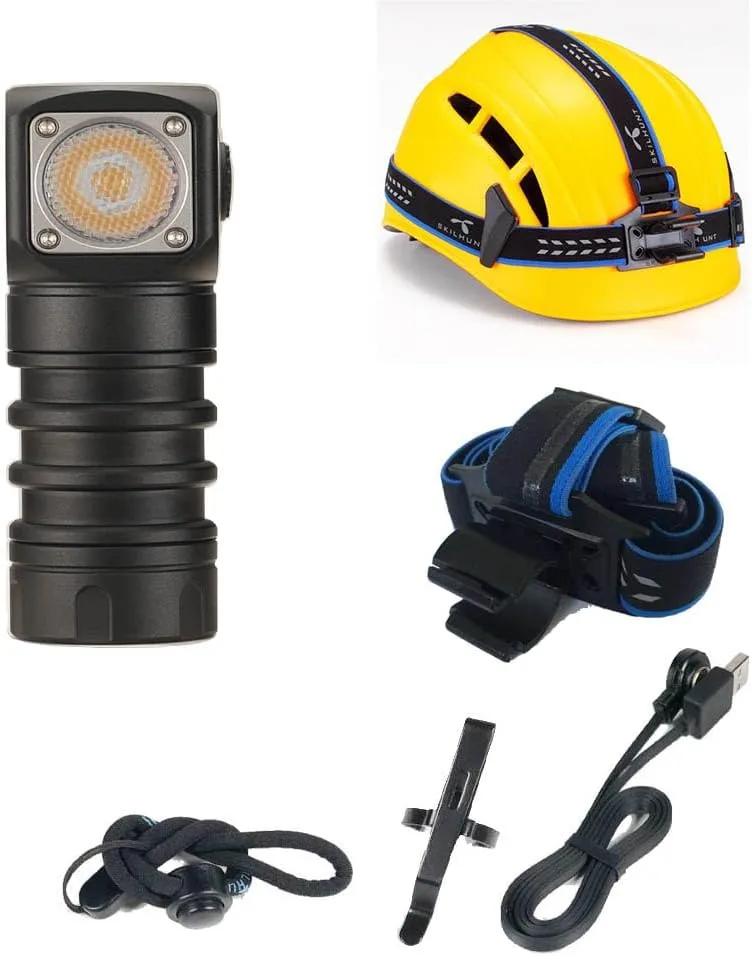 SKILHUNT Headlamp Flashlight -1000 Lumen, FloodLight H04 RC Mini Hi CRI, Compact EDC Waterproof LED Headlight for Outdoor Camping Tactical Emergency Hands-Free (H04 RC Mini High CRI   Battery)