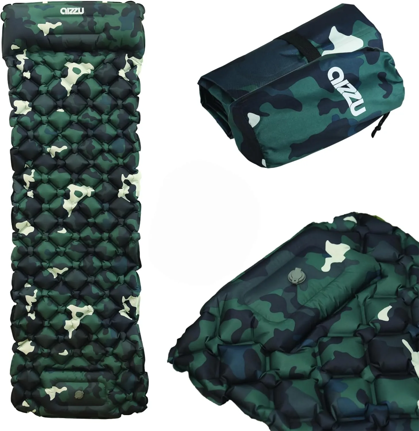 Sleeping Pad for air Camping 75D Ultralight Foot Inflating Air Mattress with Built in Foot Pump Compact Sleeping Pads for Camping Bed Backpacking Hiking, Traveling Tent Foot Inflating Air Mattress