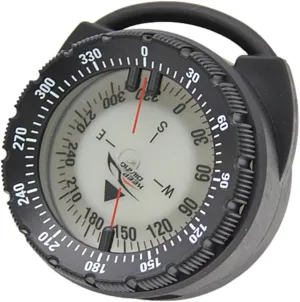 Small Compass - Magnetic Diving Compass, Compass Hose Mount | Small Pipe Clamp Diving Compass, 50m Magnetic Lightweight Glowing Compass with Side Window for Water Sports, Camping, Hiking, Kayak