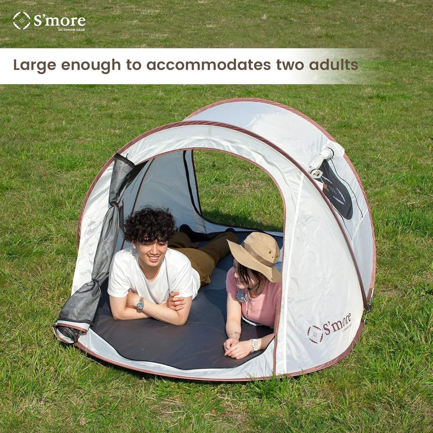 S'more Emergency Tent Shelter, Survival Tent for 2 Person, Lightweight and Portable Sun Shade Shelter, UFP 30  Waterproof and Windproof Tent for Camping, Hiking, Backpacking and Outdoor Activities