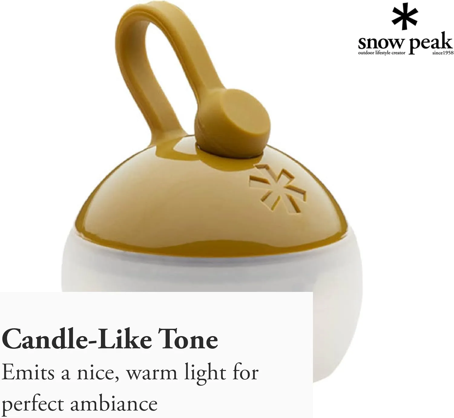 Snow Peak Hozuki Mini Lantern, Compact, Bright, Portable, Camping Light, Gold