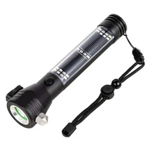 Solar Powered Flashlights Multifunctional Rechargeable LED Torch Flashlight