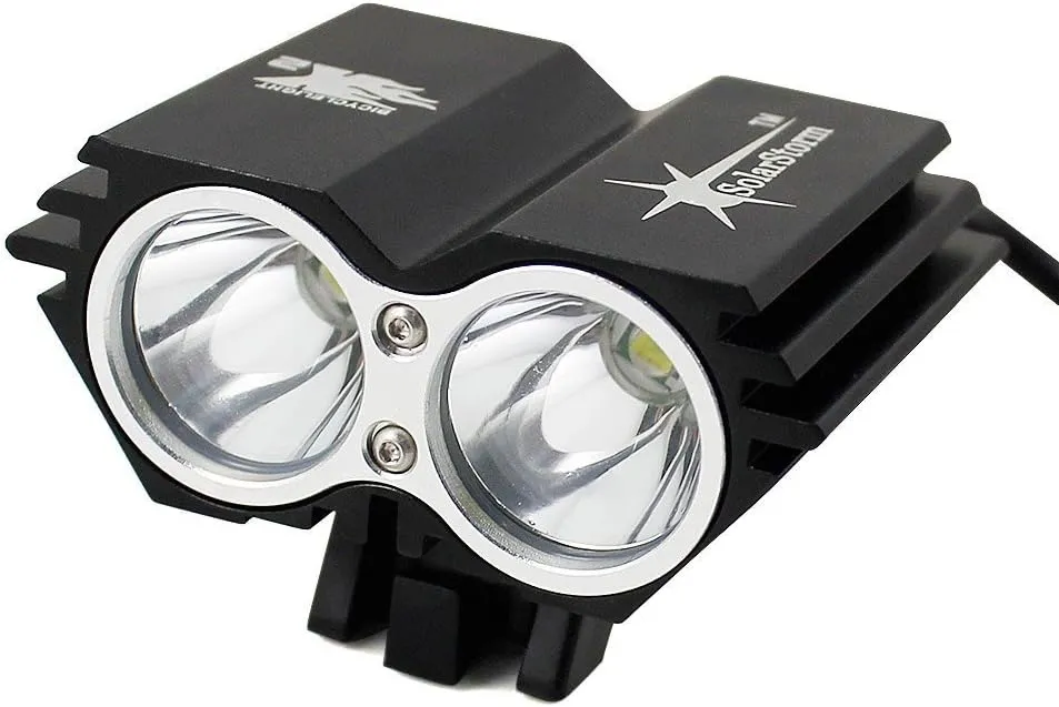 SolarStorm X2 5000Lm 2X CREE XML U2 LED Cycling Front Bicycle Bike Light Headlight Headlamp