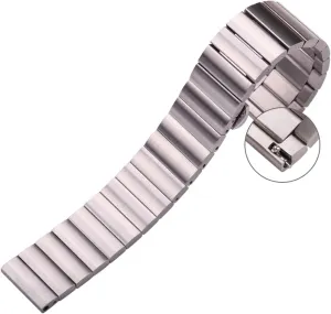 Solid Stainless Steel Watch Band Bracelet 16mm 18mm 20mm 22mm Silver Black Brushed Metal Watchbands Strap