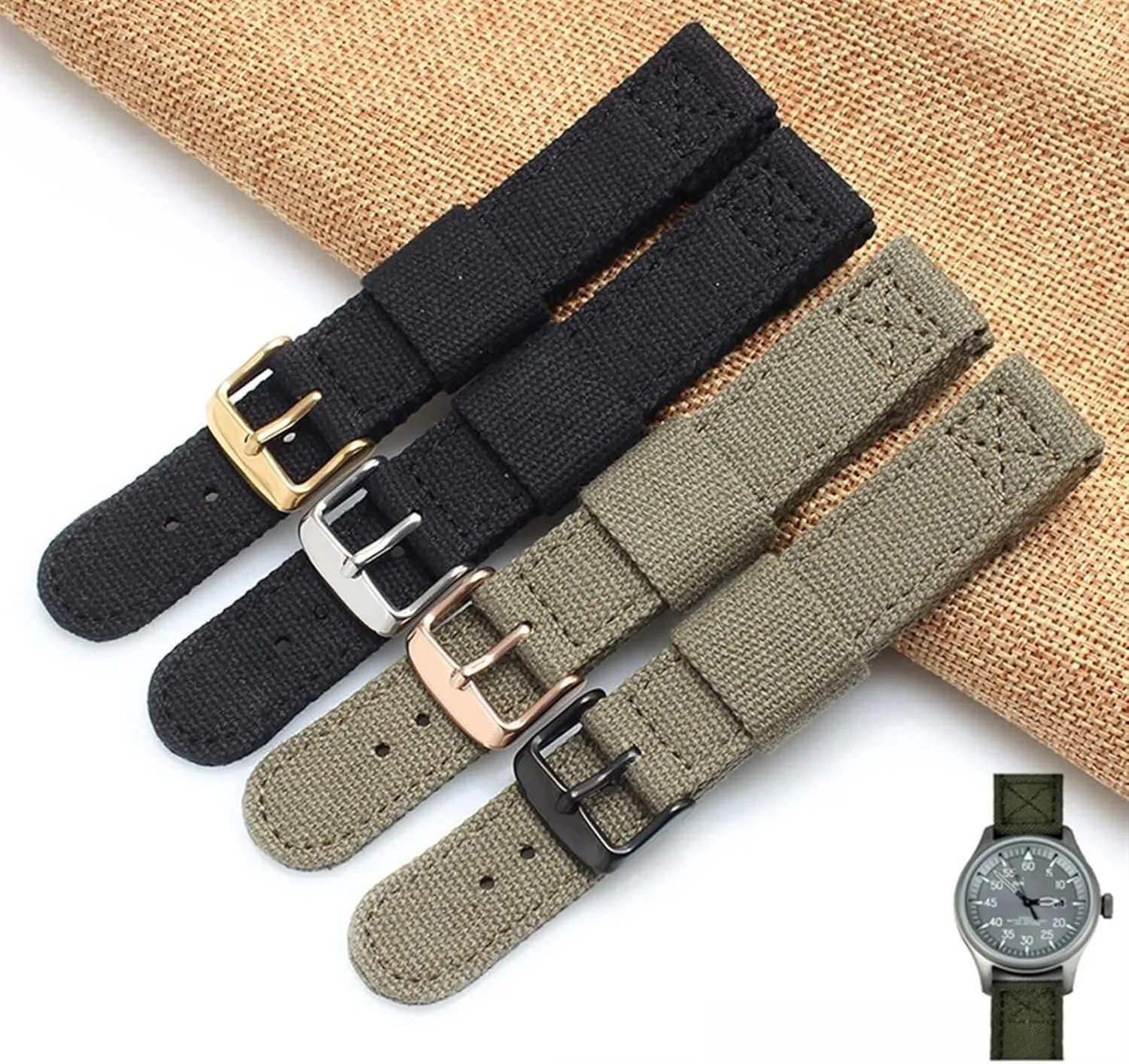 Sports Denim Canvas Watchband For Brand Wristband Outdoor Watch Strap