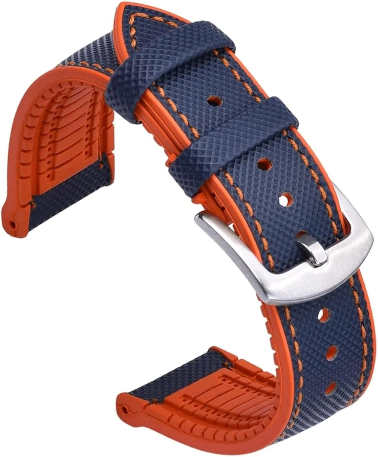 Sports Fluoro Rubber Leather Watch Strap Bracelet Watchbands Diving Waterproof Watch Replacement Band