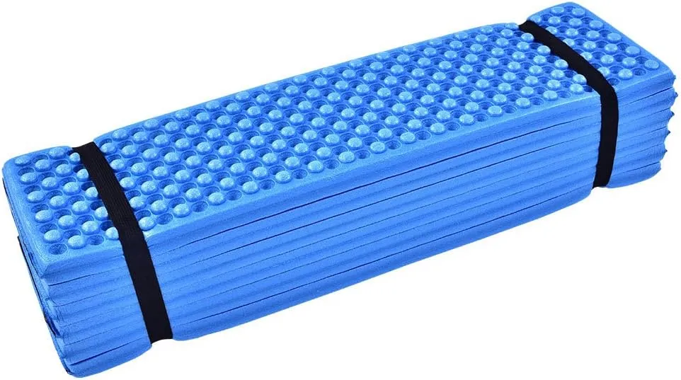 Srliya Foam Camping Pads for Hiking, Outdoor Foam Camping Mat Folding Beach Tent Sleeping Pad Waterproof Mattress (Blue)