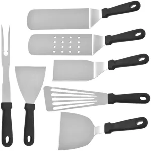 Stainless Steel Frying Spatula, Barbecue Tool Set, Household Steak Frying Spatula, Thickened Stainless Steel Grilling Spatula, Multi-Function Grilling Spatula (D)