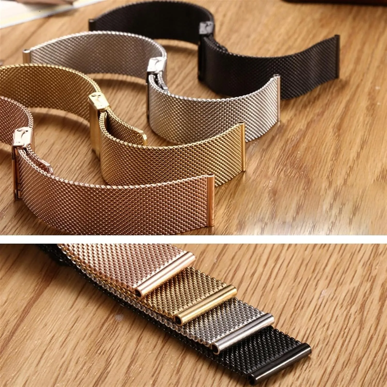 Stainless Steel Mesh Woven Watch Band Unisex Quick Change Band