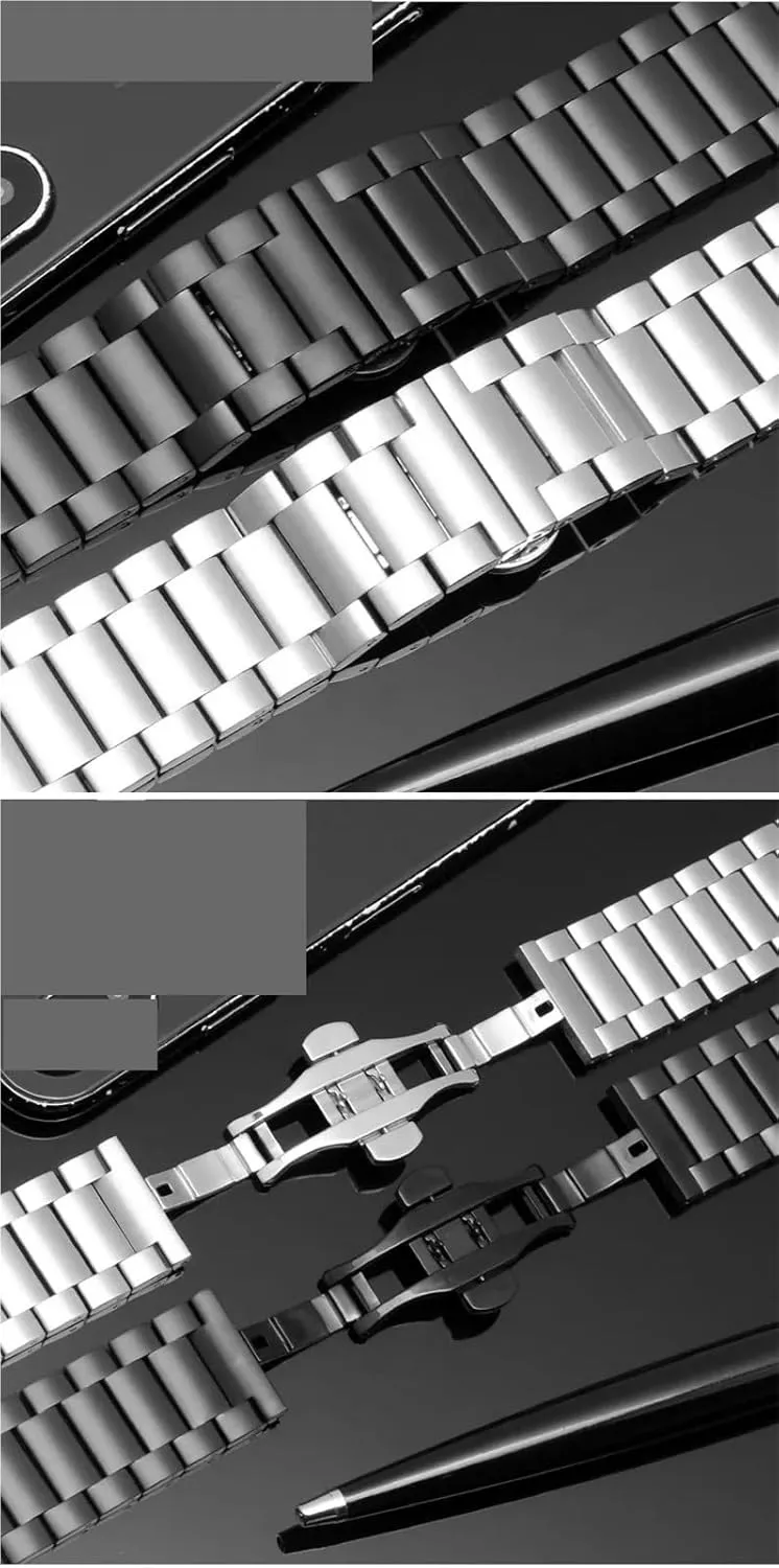 Stainless Steel Strap Metal Quick Bracelet Replacement Watchbands 18mm 20mm 22mm 24mm Men Woman Universal