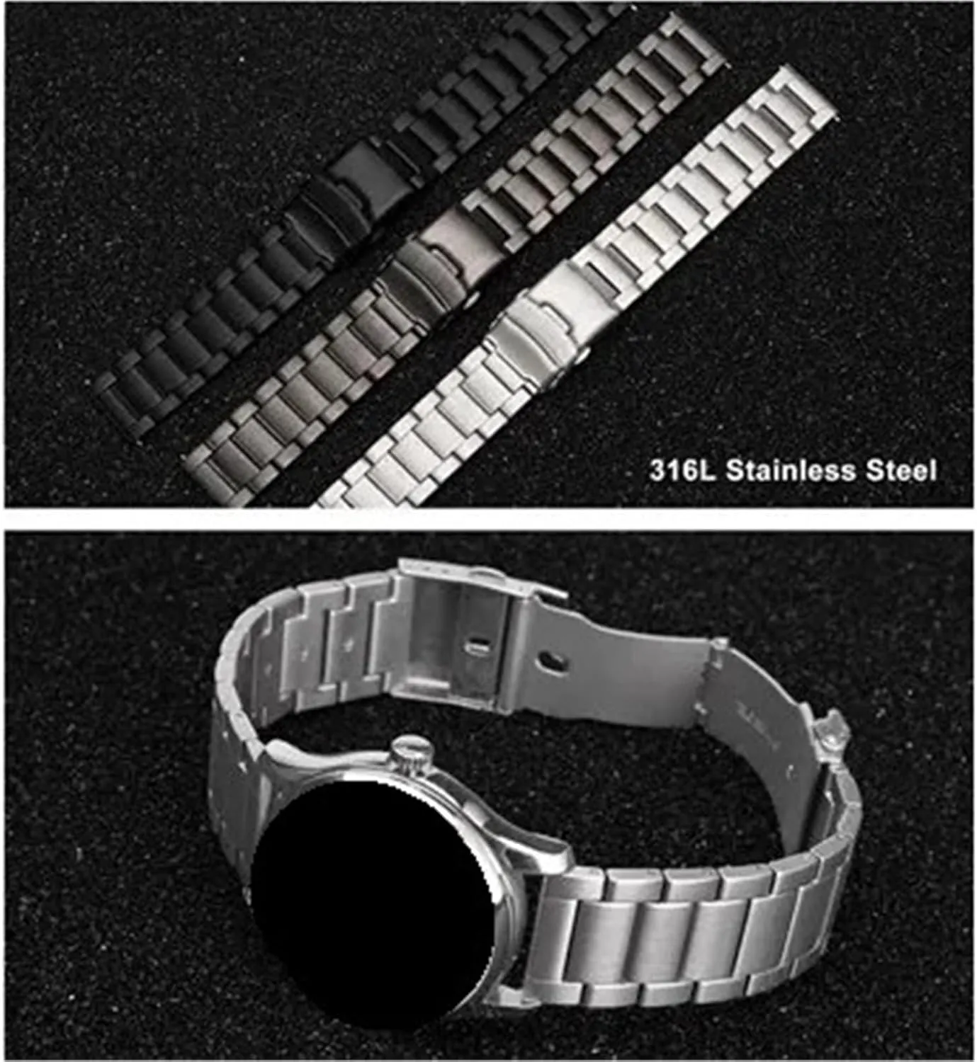 Stainless Steel Straps Metal Replacement Watchbands 18mm 20mm 22mm 24mm Men Woman Universal Band