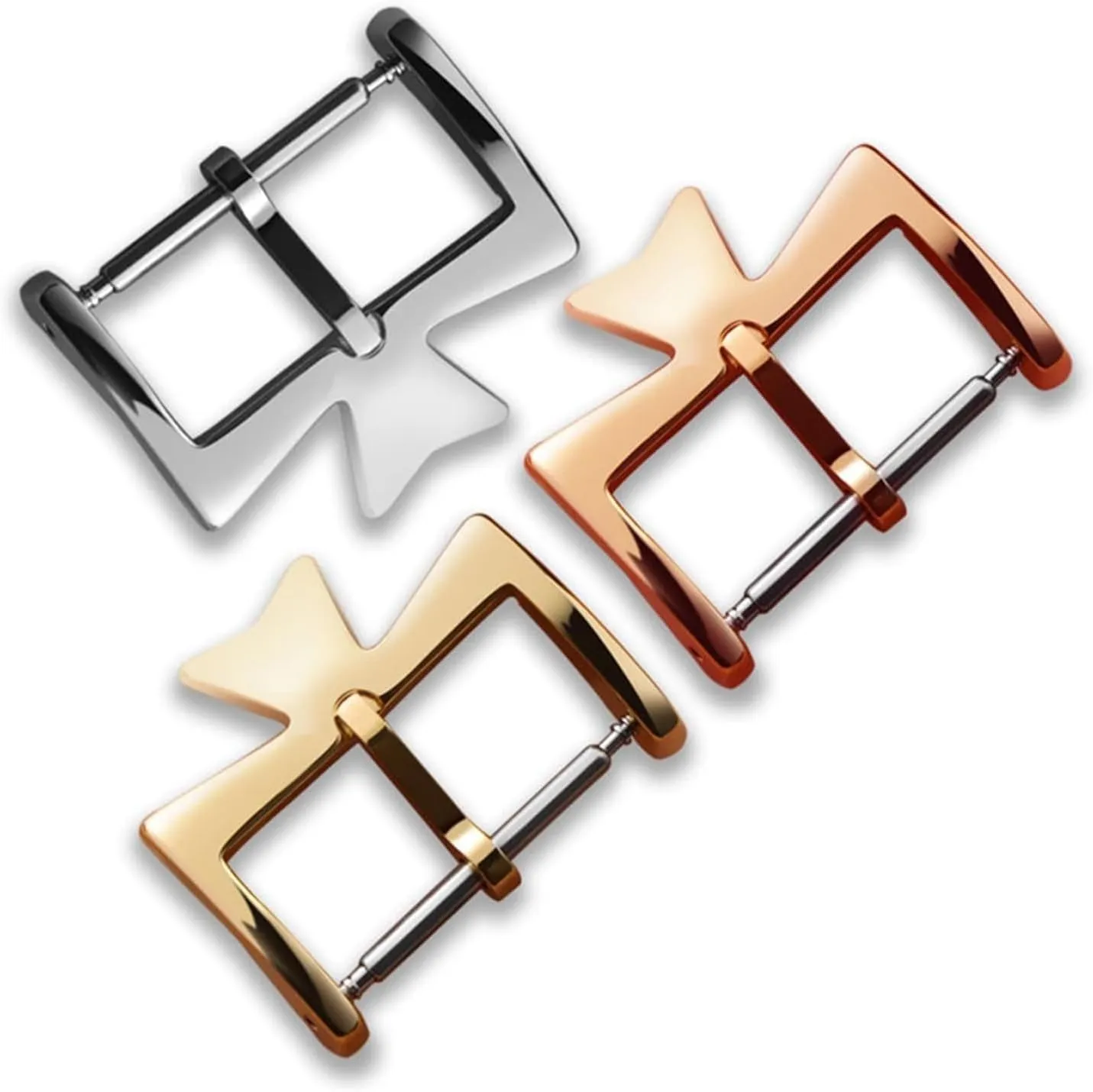 Stainless Steel Watch Clasp buckle for Vacheron Constantin VC Silvery Golden Rose Gold Metal Pin Clasp 16MM 18MM