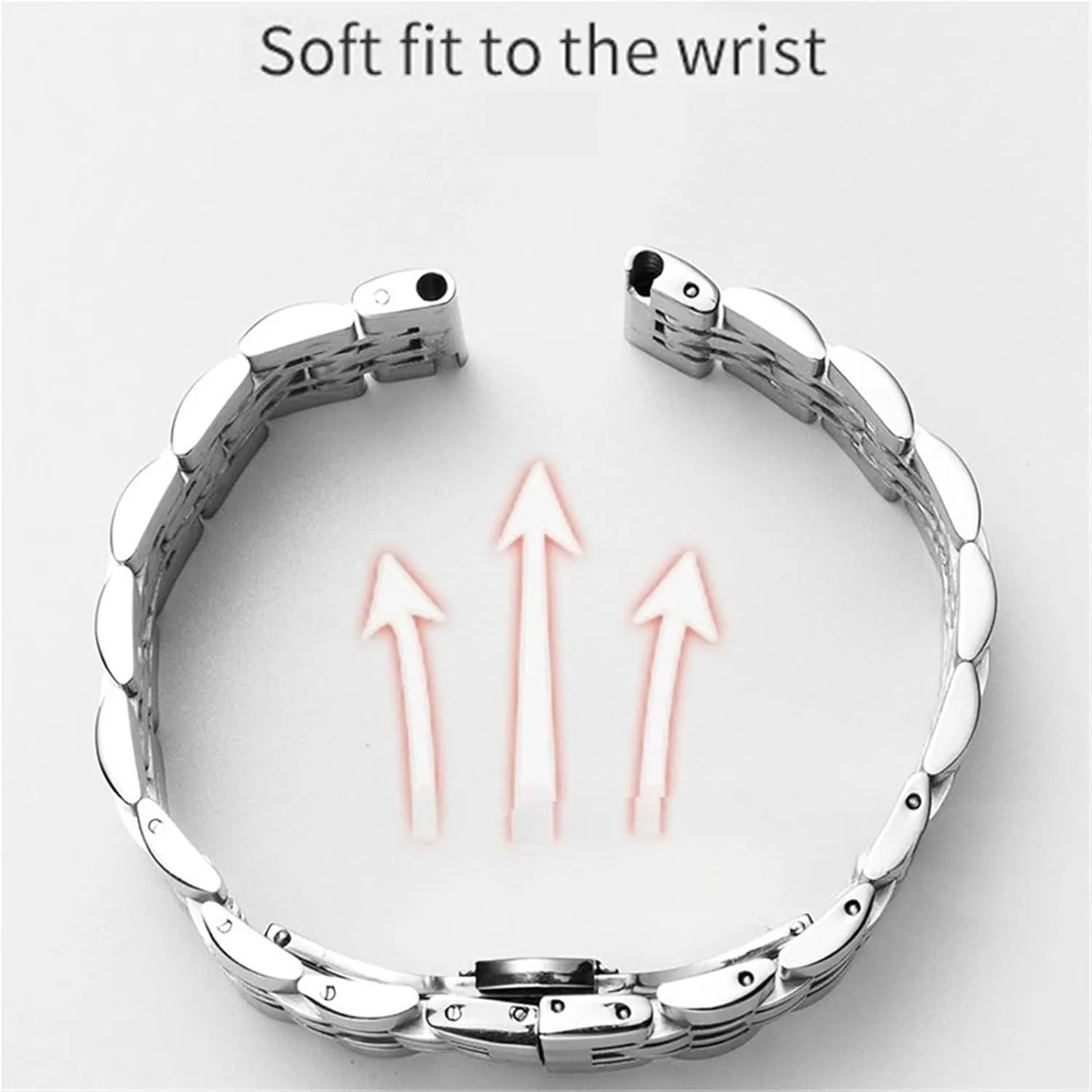 Stainless Steel Watch Strap 20mm 22mm Butterfly Buckle Universal Watchband Accessories