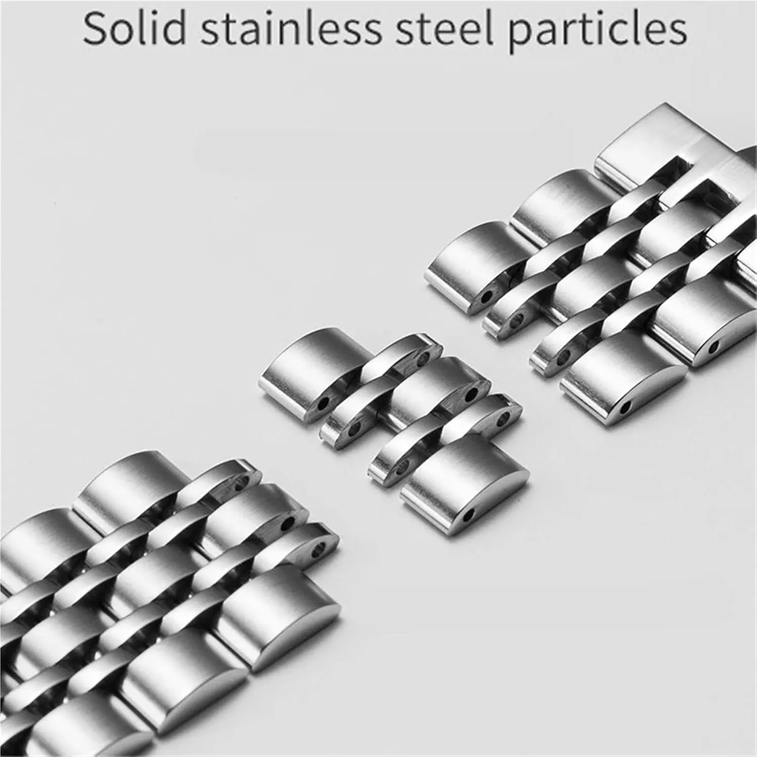 Stainless Steel Watch Strap 20mm 22mm Butterfly Buckle Universal Watchband Accessories