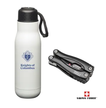 Stainless Water Bottle with Multi-Tool Set