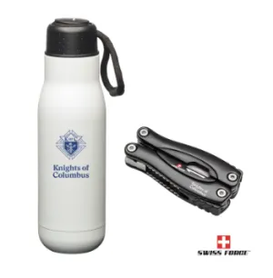 Stainless Water Bottle with Multi-Tool Set