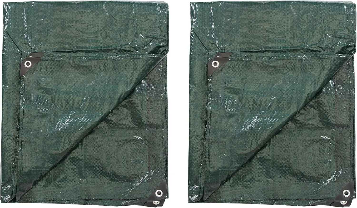 Stansport Medium-Duty Rip-Stop Tarp 6' x 8' - Dark Green - 2 Pack