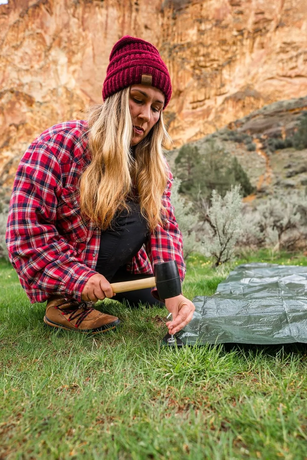 Stansport Medium-Duty Rip-Stop Tarp 6' x 8' - Dark Green - 2 Pack