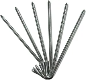 Steel Tent Stakes - Heavy-Duty Ground Hook Spikes, Metal Anchors for Commercial Inflatables, Outdoor Camping Canopy, Fence, Garden, Tent Accessories, 5/8" Diameter x 18" Length, 25-Pack