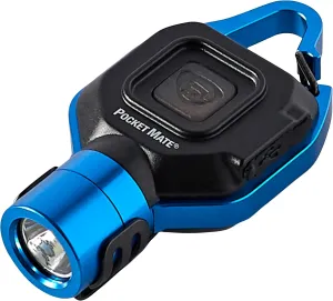 Streamlight 73302 Pocket Mate 325-Lumen Pocket Keychain/Clip-on USB Rechargeable Flashlight, Blue